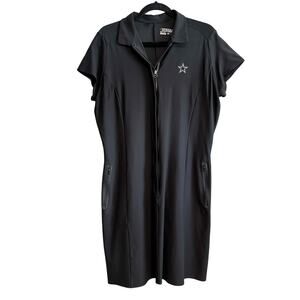 Nike Women's Golf Tour Performance Zip Front Black Athletic Dress Size XL
